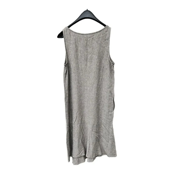 J. Jill Pure Jill Linen Blend Asymmetrical Sleeveless Dress lagenlook Med Petite - Picture 2 of 8